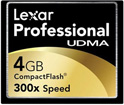 Lexar 4GB Professional UDMA 300X CF Card CF4GB300381