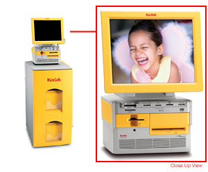 (Used) Kodak Picture Kiosk G4 Print Station 17" Digital Station with (1)-6850 Printer (1) Receipt Printer 8865404 (886-5404)