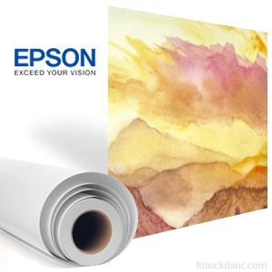 Epson Exhibition Watercolor Paper Textured 44in x 50'ft Roll, 310gsm -  FotoClub Inc